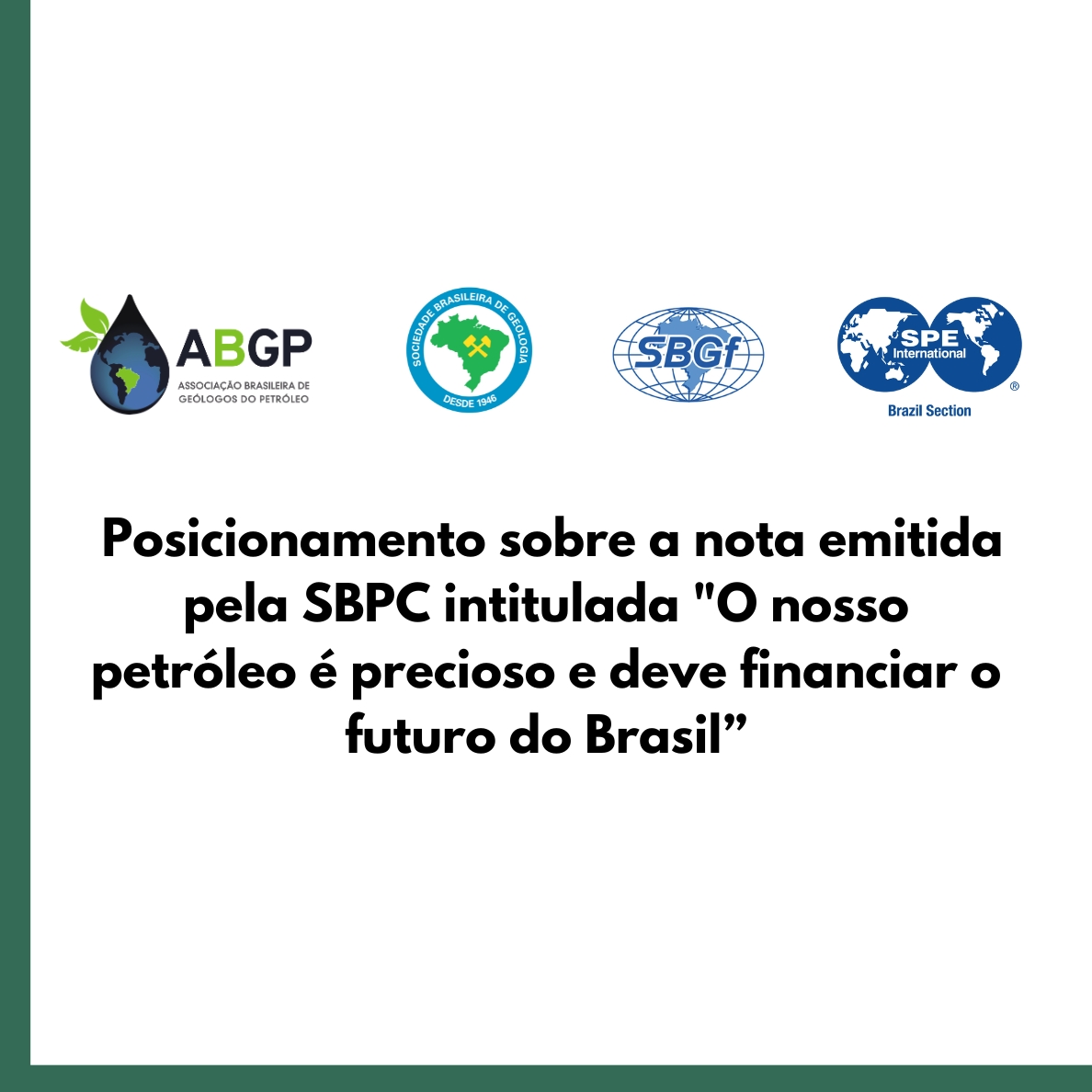 ASSOCIAÇÕES BRASILEIRAS APOIAM A EXPLORAÇÃO E PRODUÇÃO DE PETRÓLEO NA MARGEM EQUATORIAL PARA UMA TRANSIÇÃO ENERGÉTICA SUSTENTÁVEL